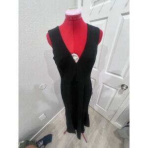 Dress The Population Black Sleeveless V Neck Maxi Dress